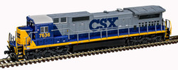 Atlas Master Silver Series N 40005644 DCC Ready GE Dash 8-40C Locomotive w/ Front D/L CSX w/white roof #7636