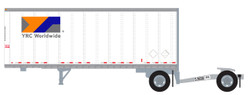 Trainworx N 42890-02 28' Pup Van Trailer with Converter Dolly YRC Worldwide #2