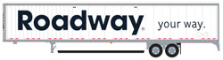 Trainworx N 45384-07 Hyundai 53' Dry Van Semi Trailer with Skirts Roadway #4 "your way" Slogan