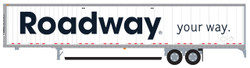 Trainworx N 45384-08 Hyundai 53' Dry Van Semi Trailer with Skirts Roadway #5 "your way" Slogan