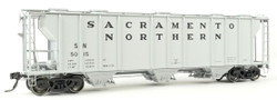 Tangent Scale Models HO 35014-02 PS-2 3215CuFt Covered Hopper Sacramento Northern 'Delivery Gray 5-1959' SN #5012