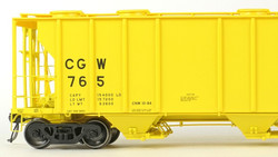 Tangent Scale Models HO 35016-02 PS-2 3215CuFt Covered Hopper Chicago Great Western 'Zito Repaint 1984' CGW #766