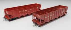 Rapido Trains Inc HO 178007A Pennsylvania RR H21A 4-Bay Hopper PRR-Red 'Shadow Keystone' - Single Car #2