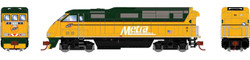 Athearn N ATH15400 DCC/Tsunami2 Sound Equipped EMD F59PHI Locomotive Metra METX #90