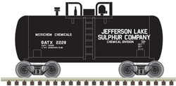 Atlas Trainman N 50006877 Beer Can Shorty Tank Car Jefferson Lake Sulphur GATX #2228