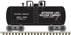 Atlas Trainman N 50006878 Beer Can Shorty Tank Car Jefferson Lake Sulphur GATX #2229