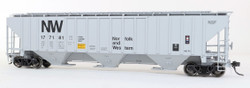 Tangent Scale Models HO 36220-02 NW Roanoke Shops 4750CuFt Covered Hopper Norfolk Western 'Delivery HC-71 1973' NW #177102