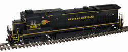 Atlas Master Silver Series HO 10004304 DCC Ready GE Dash 8-40B Locomotive w/F&R Ditch Lights Western Maryland Scenic Railroad #558