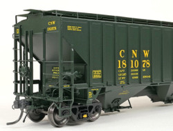 Tangent Scale Models HO 36360-14 PS4750 Covered Hopper Chicago and North Western Delivery Green 3-1981 CNW #181265