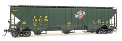 Tangent Scale Models HO 36360-18 PS4750 Covered Hopper Chicago and North Western Delivery Green 3-1981 CNW #181518