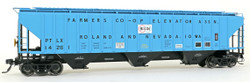 Tangent Scale Models HO 20078-01 PS4750 Covered Hopper Pullman Transport Leasing Company 'Roland & Nevada Iowa 1974' PTLX #14245