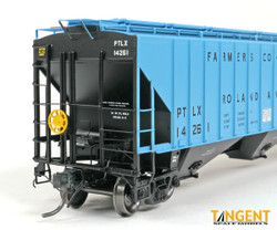Tangent Scale Models HO 20078-01 PS4750 Covered Hopper Pullman Transport Leasing Company 'Roland & Nevada Iowa 1974' PTLX #14245