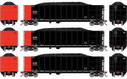 Athearn HO ATH7676 Thrall High Side Gondola with Load SEPX #3 3-Pack