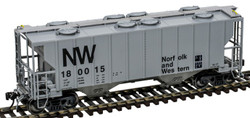 Atlas Master HO 20007698 Portec 3000 2-Bay Covered Hopper Norfolk & Western NW #180015