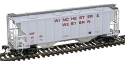 Atlas Master HO 20007702 Portec 3000 2-Bay Covered Hopper Winchester & Western WW #1013