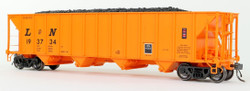 Tangent Scale Models HO 32014-16 Bethlehem Steel 3350CuFt Quad Coal Hopper Louisville & Nashville 'Delivery Orange' 1974 L&N #193667