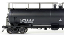 Tangent Scale Models HO 31013-01 NACC 1963-Design 20,500 Gallon Non-Insulated Tank Car 'Black Lease Repaint 1990+' NATX #21436