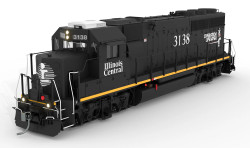 Rapido Trains Inc HO 40551 DCC/ESU LokSound V5 Equipped EMD GP40R Locomotive Illinois Central 'Black Scheme' IC #3107