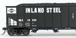 Tangent Scale Models HO 32111-16 IC Centralia Shops 3834CuFt Quad Coal Hopper Inland Steel 'Delivery Black 1968' INLX #10254