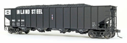 Tangent Scale Models HO 32111-18 IC Centralia Shops 3834CuFt Quad Coal Hopper Inland Steel 'Delivery Black 1968' INLX #10258