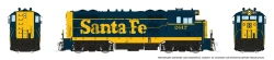 Rapido Trains Inc HO 70616 DCC/ESU LokSound V5 Equipped Santa Fe CF7 Locomotive w/Round Cab AT&SF 'Yellow Pinstripe' #2630