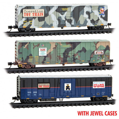 Micro Trains Line N 983 02 233 50' Boxcars & 51' Mechanical Reefer 3-Pack -  Jewel Case