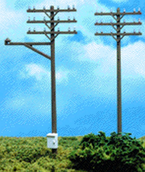 Atlas HO 775 Telephone Poles - 12 pcs