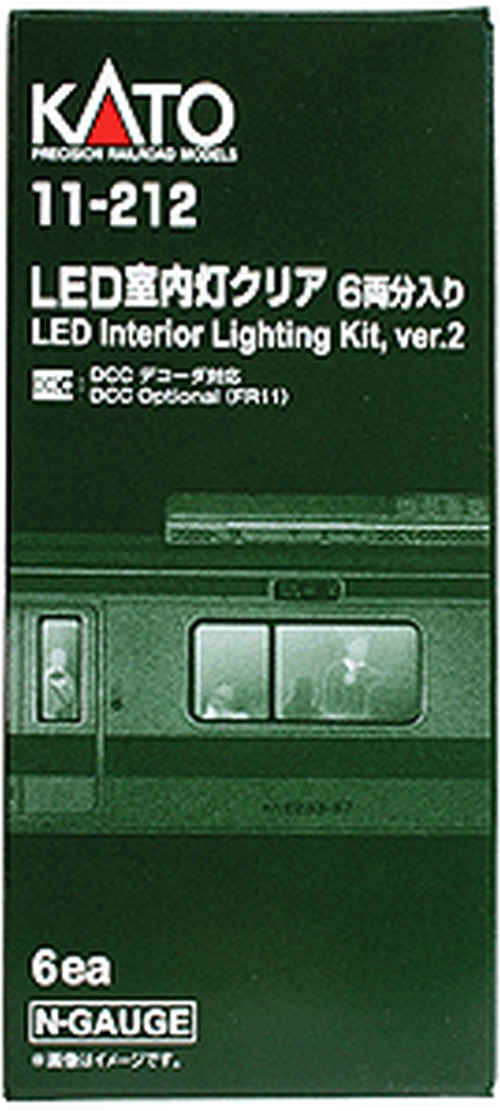Kato N 11-212 Passenger LED Car Interior Lighting Kit Version 3 - 6-pack