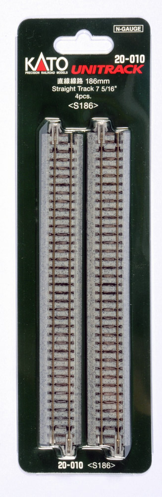 Kato N 20-010 Unitrack Straight Track 186mm 7-5/16" - 4 pieces