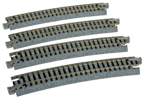 Kato N 20-160 Unitrack Curved Track 'R481-15' 19" Radius 15 degree curve - 4 Pieces