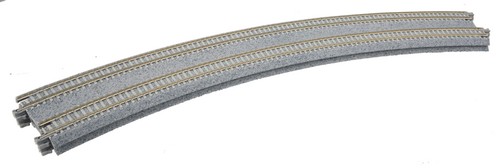 Kato N 20-185 Unitrack Concrete Tie Double-Track Superelevated Curves 45 Degrees Radius 480/447mm 18-7/8 - 17-5/8" - 2 Pieces