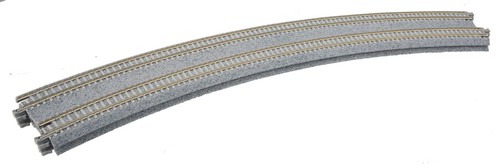 Kato N 20-187 Unitrack Concrete Slab Double-Track Superelevated Curves 45 Degrees Radius 414/381mm 19"/15" - 2 Pieces
