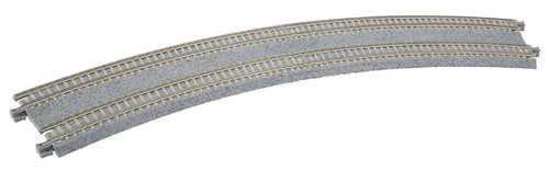 Kato N 20-188 Unitrack Concrete Slab Double Track Easement Curve Track Right and Left 22.5 Degrees Radius 414/381mm 19"/15" - 2 Pieces