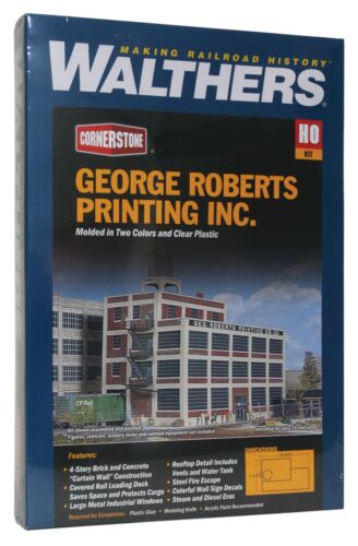 Walthers Cornerstone HO 933-3046 George Roberts Printing Company - Kit