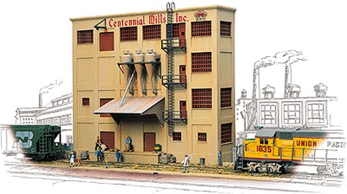 Walthers Cornerstone HO 933-3160 Centennial Mills Background Building - Kit