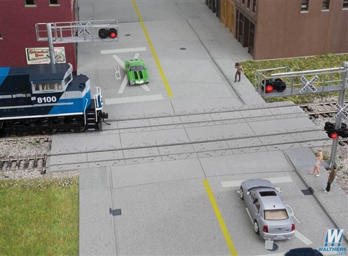 Walthers Cornerstone HO 933-4121 Modern Concrete Grade Crossing - Kit