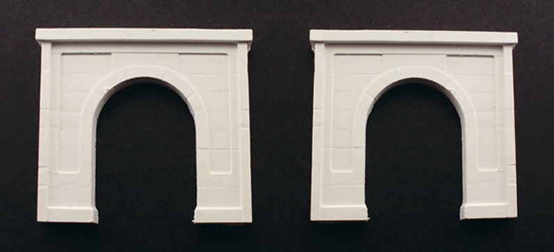 Woodland Scenics N C1152 Single Track Tunnel Portal Concrete - 2 Pieces