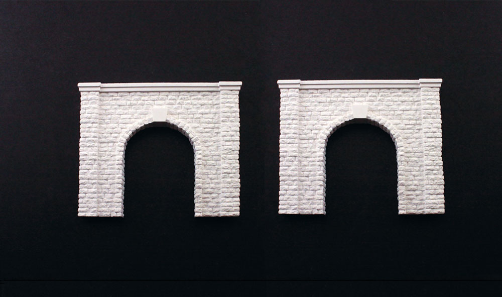 Woodland Scenics N C1153 Single Track Tunnel Portal Cut Stone - 2 Pieces