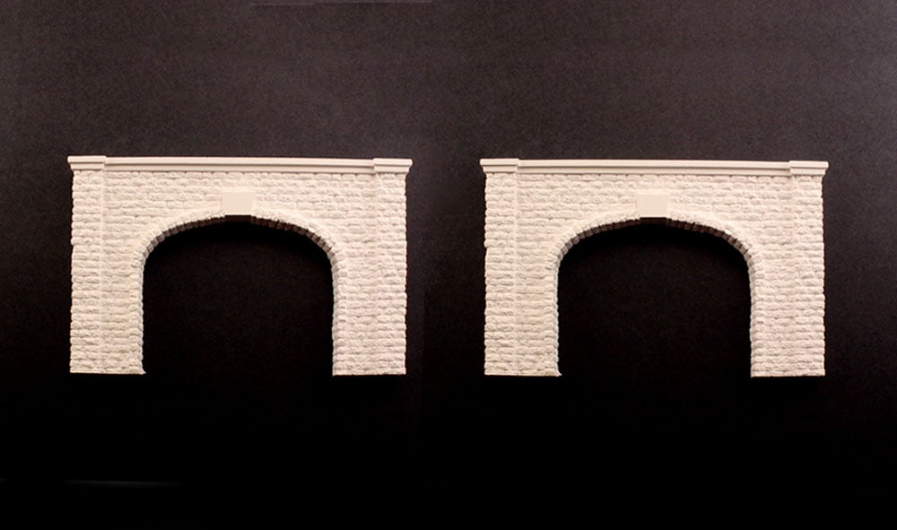 Woodland Scenics N C1157 Double Track Tunnel Portal Cut Stone - 2 Pieces