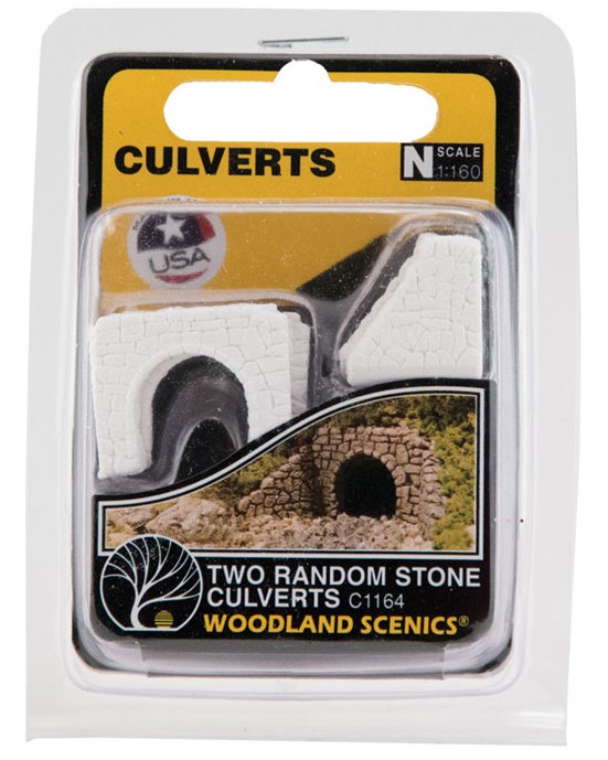 Woodland Scenics N C1164 Culvert Random Stone - 2 Pieces