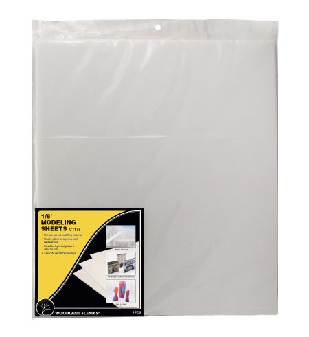 Woodland Scenics C1175 1/8" Modeling Sheets - 4 per package