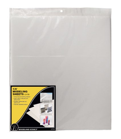 Woodland Scenics C1176 1/4" Modeling Sheets - 2 per package