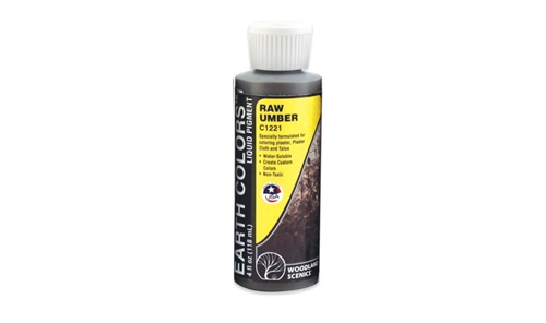 Woodland Scenics C1221 Earth Colors Liquid Pigment - Raw Umber - 4oz