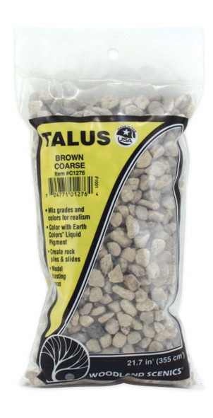 Woodland Scenics C1276 Talus - Coarse - Brown - 21.7 cu.in Bag