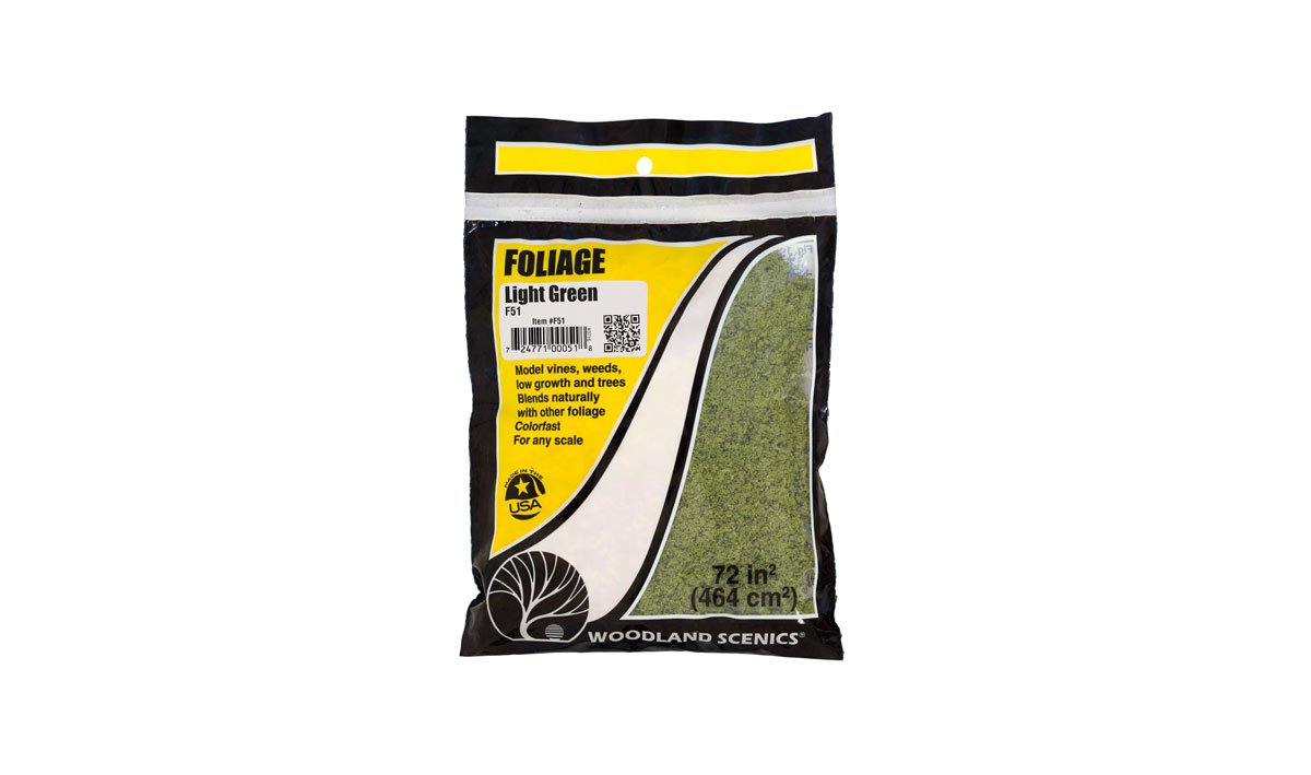Woodland Scenics F51 Foliage Light Green - Bag