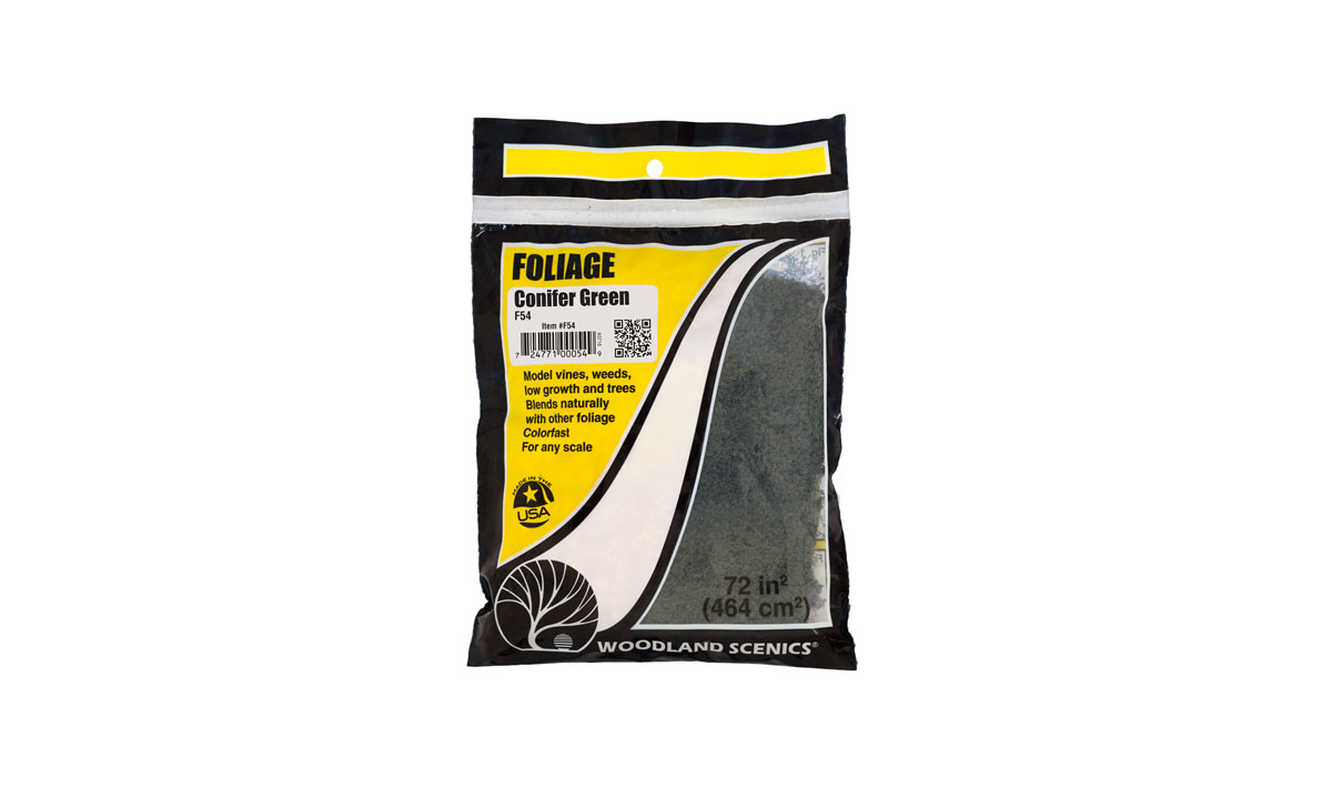 Woodland Scenics F54 Foliage Conifer Green - Bag