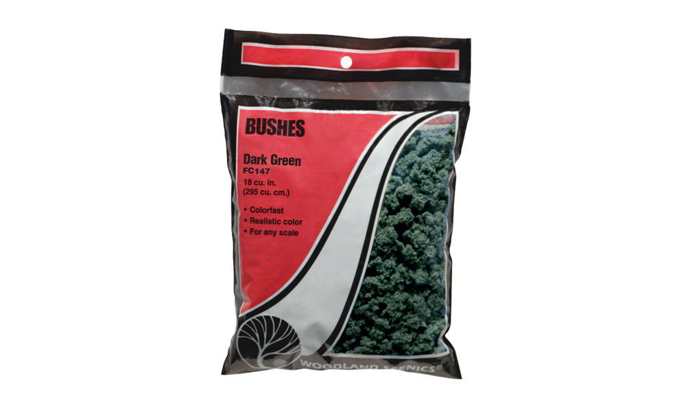 Woodland Scenics FC147 Bushes Dark Green - Bag