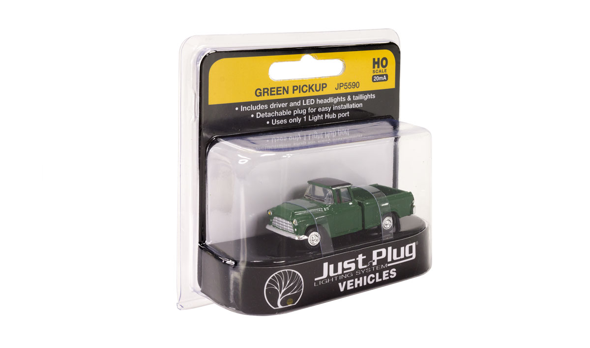 Woodland Scenics HO JP5590 Just Plug Vehicles - Green Pickup