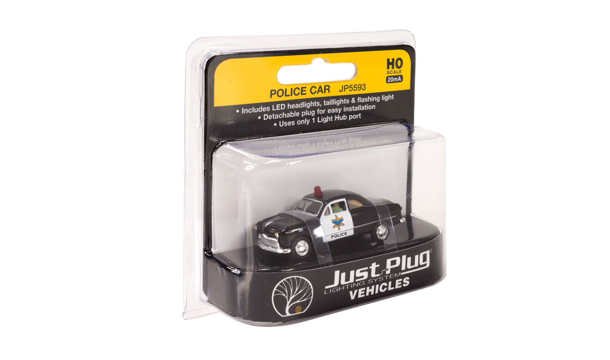 Woodland Scenics HO JP5593 Just Plug Vehicles -  Police Car