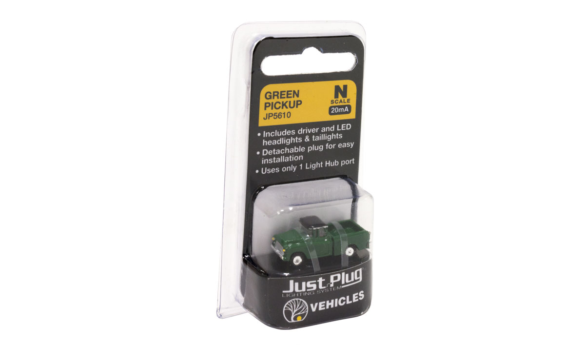 Woodland Scenics N JP5610 Just Plug Vehicles - Green Pickup